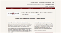 Desktop Screenshot of marylandpatentattorney.us